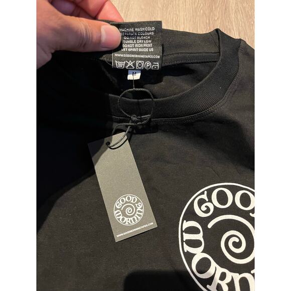 Good Morning - Spiral Logo LS Tee /Black/M / NWT - Picture 5 of 6